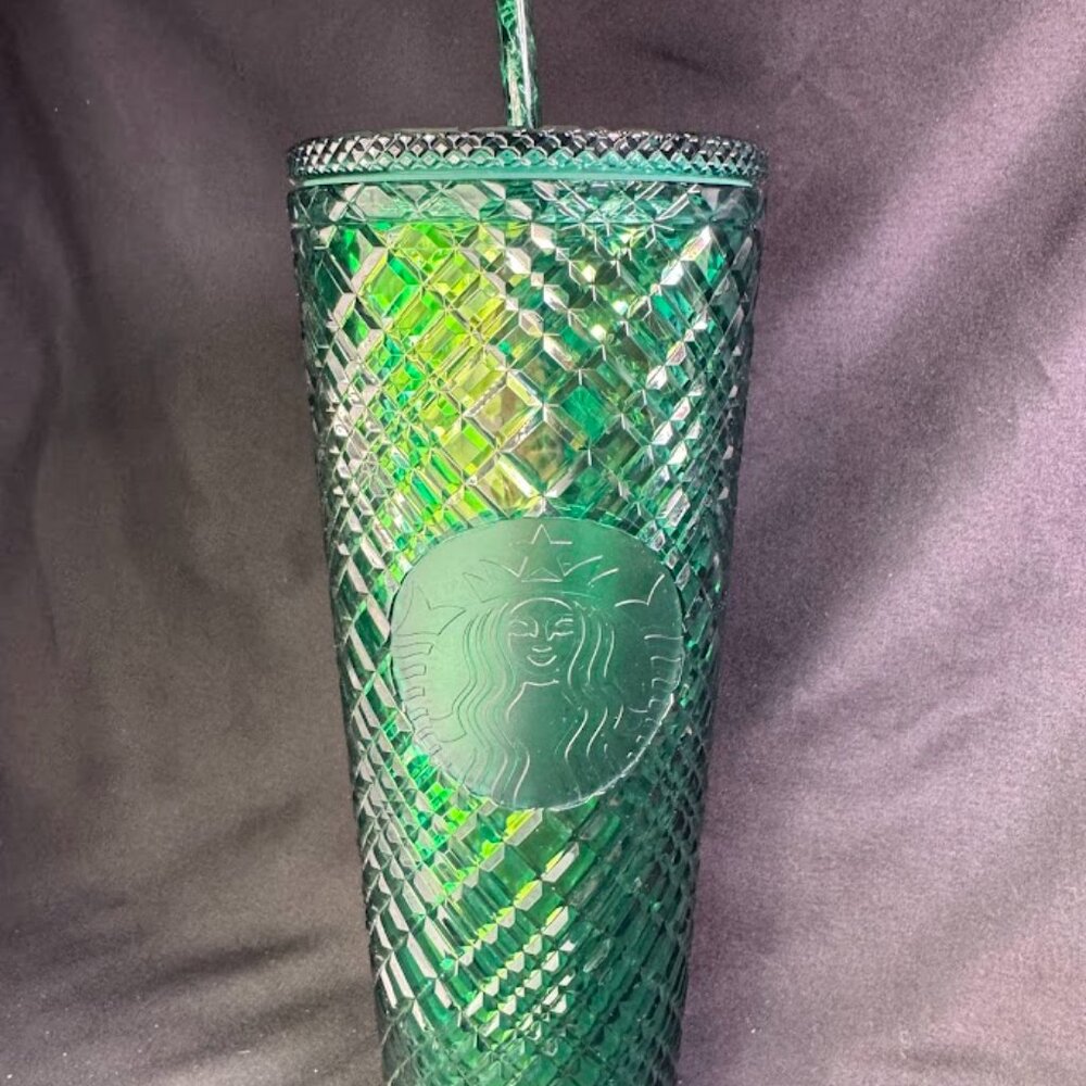 Starbucks Venti Cold Cup -  Green Jeweled